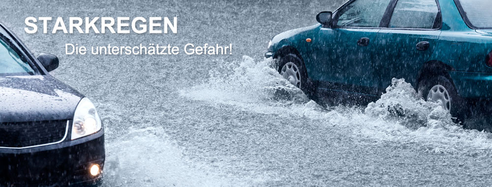 Autos, die durch den Regen fahren